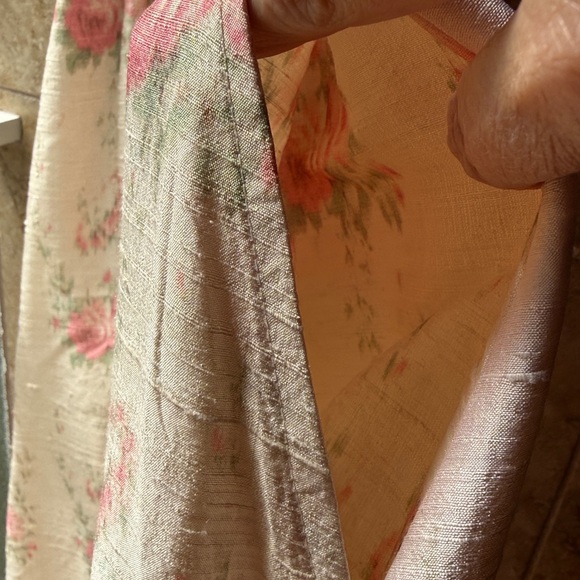 LoveShackFancy Terrence Dress 100% Silk - Pockets Ruffle Hem Puff Sleeve Eyelet - Picture 13 of 17